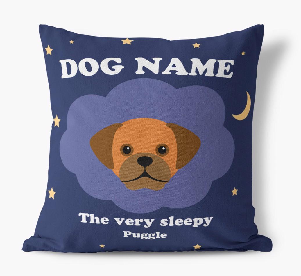 Very Sleepy: Personalized {breedFullName} Canvas Pillow