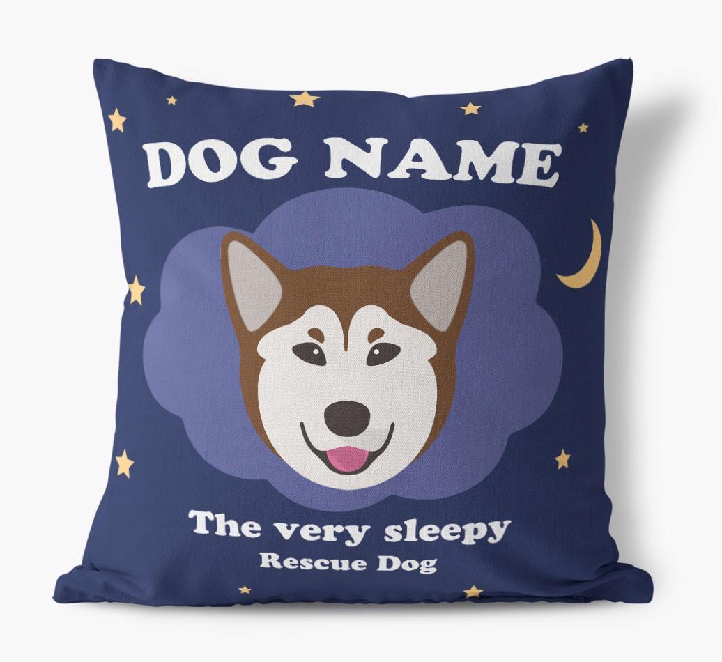 Very Sleepy: Personalized {breedFullName} Canvas Pillow