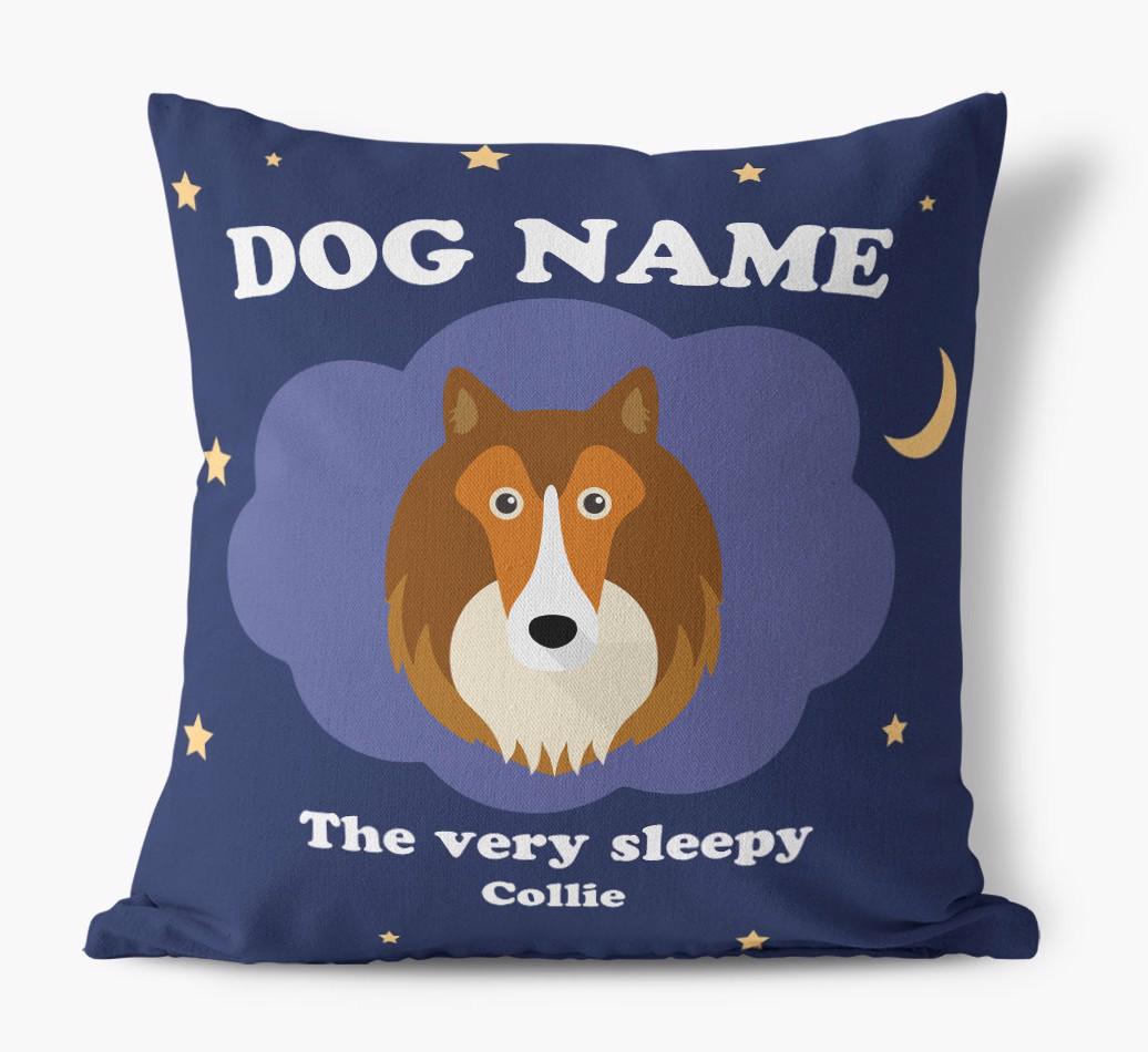 Very Sleepy: Personalized {breedFullName} Canvas Pillow