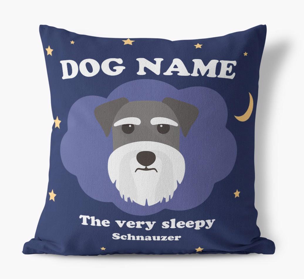 Very Sleepy: Personalized {breedFullName} Canvas Pillow