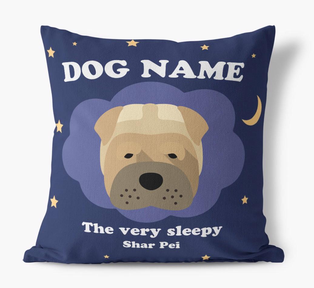 Very Sleepy: Personalized {breedFullName} Canvas Pillow