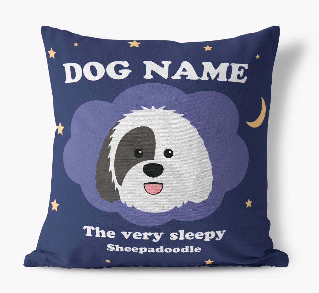 Very Sleepy: Personalized {breedFullName} Canvas Pillow