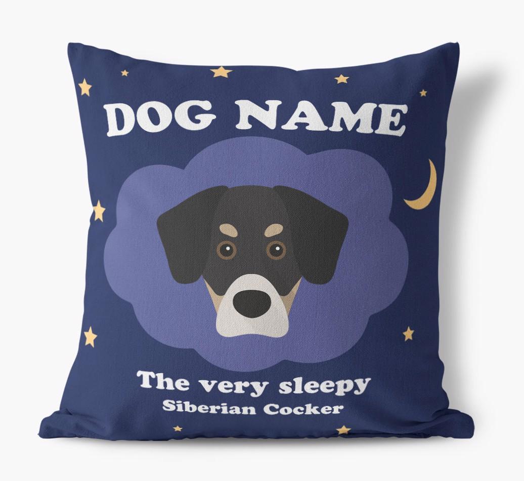 Very Sleepy: Personalized {breedFullName} Canvas Pillow