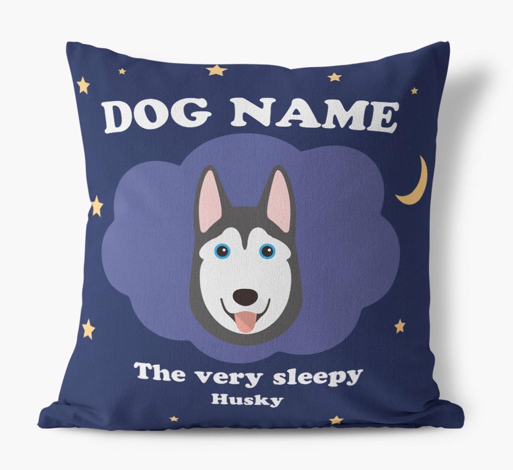 Very Sleepy: Personalized {breedFullName} Canvas Pillow