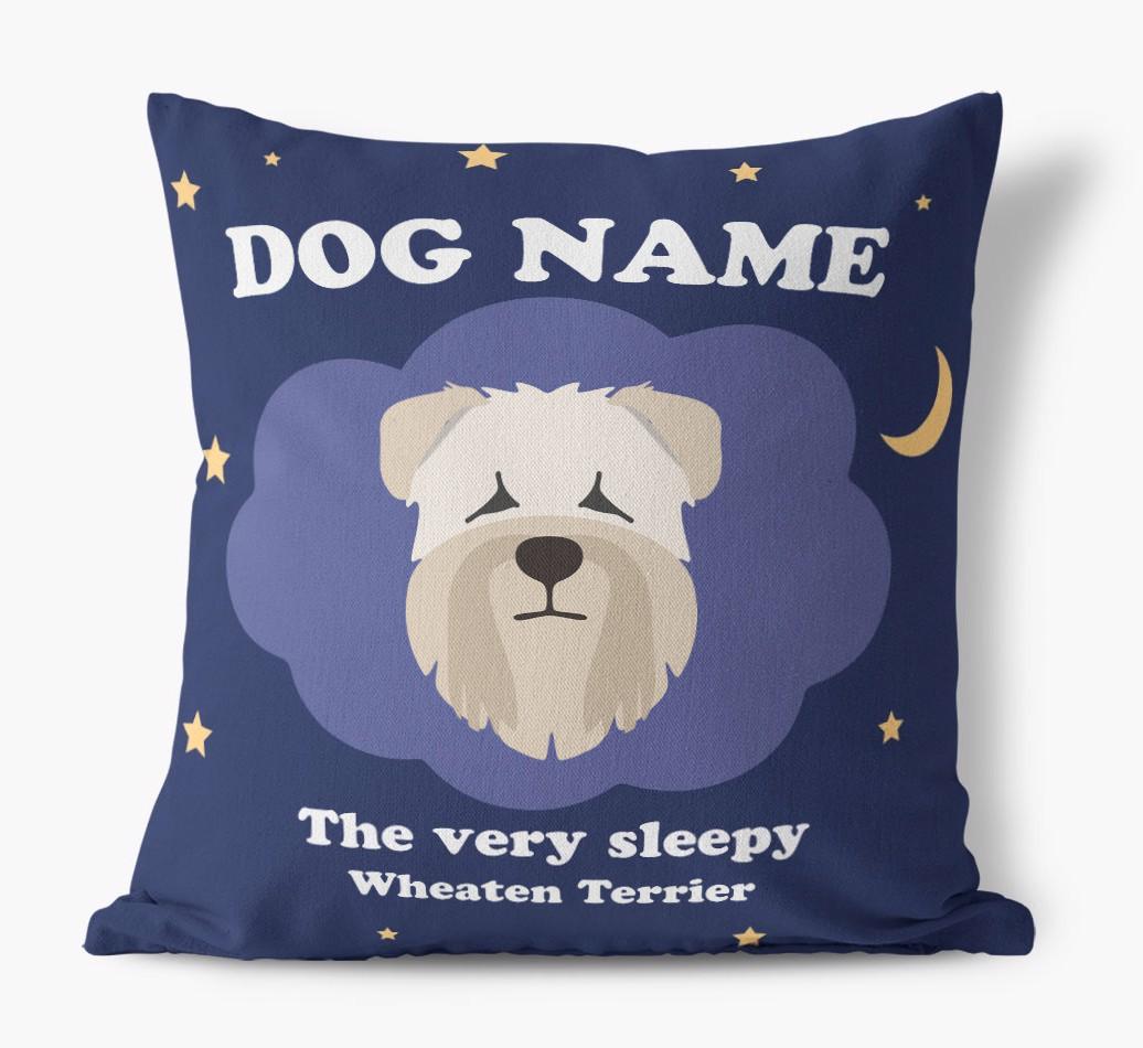 Very Sleepy: Personalized {breedFullName} Canvas Pillow