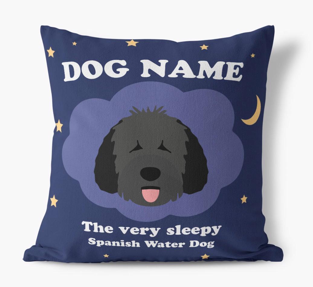 Very Sleepy: Personalized {breedFullName} Canvas Pillow