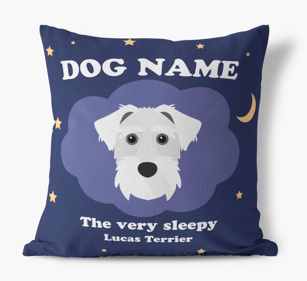 Very Sleepy: Personalized {breedFullName} Canvas Pillow