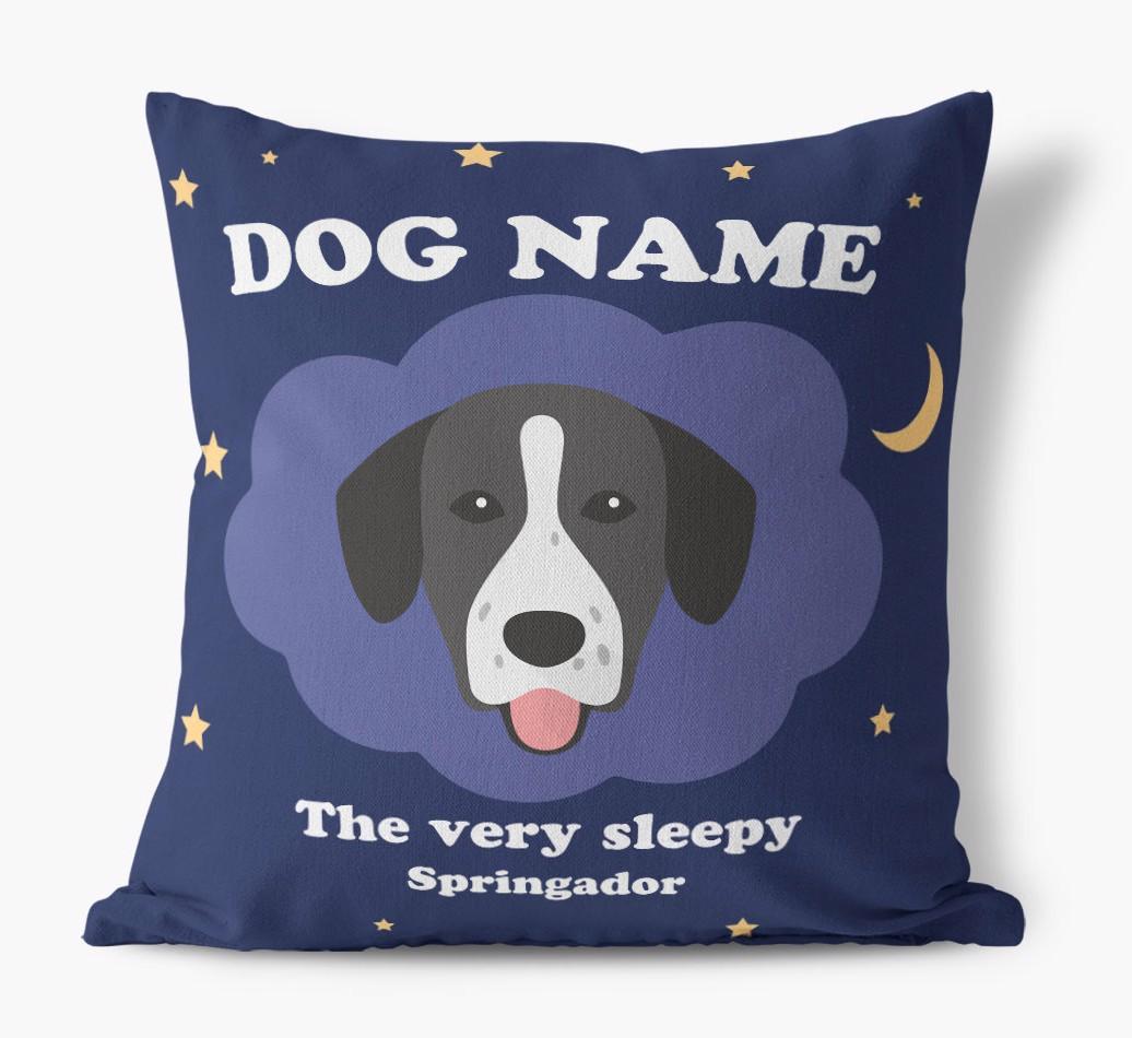 Very Sleepy: Personalized {breedFullName} Canvas Pillow