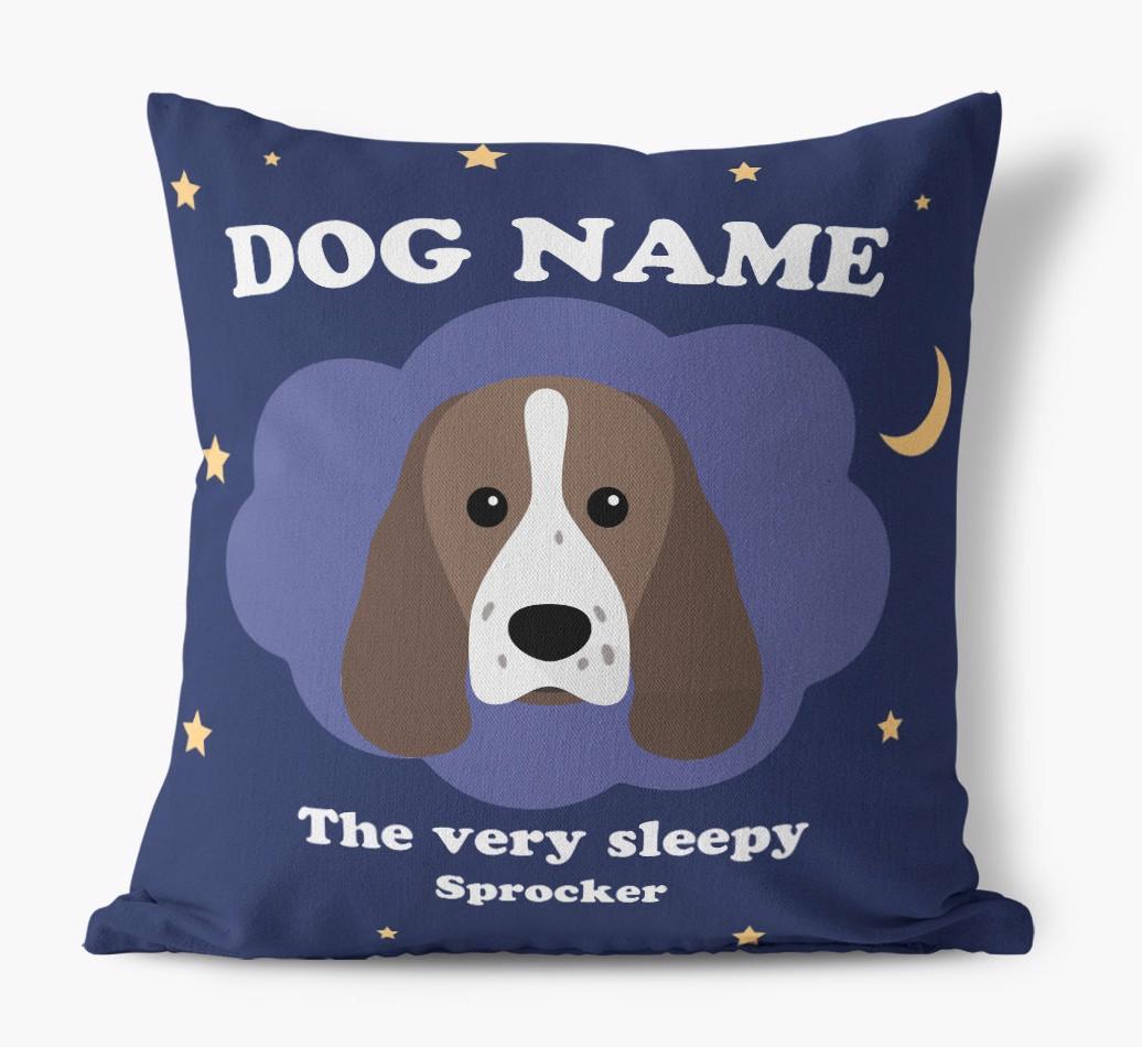 Very Sleepy: Personalized {breedFullName} Canvas Pillow
