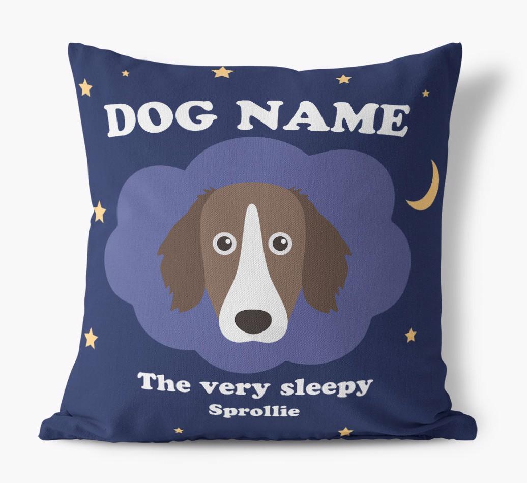 Very Sleepy: Personalized {breedFullName} Canvas Pillow