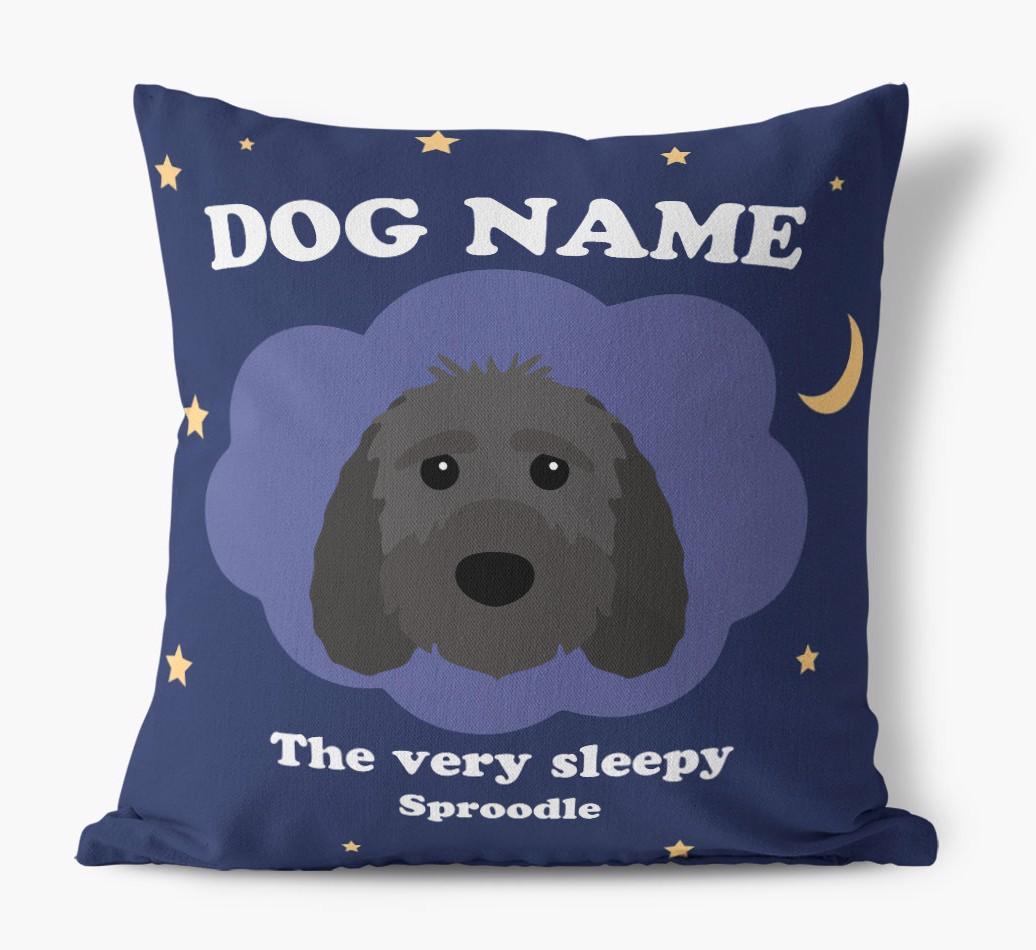 Very Sleepy: Personalized {breedFullName} Canvas Pillow