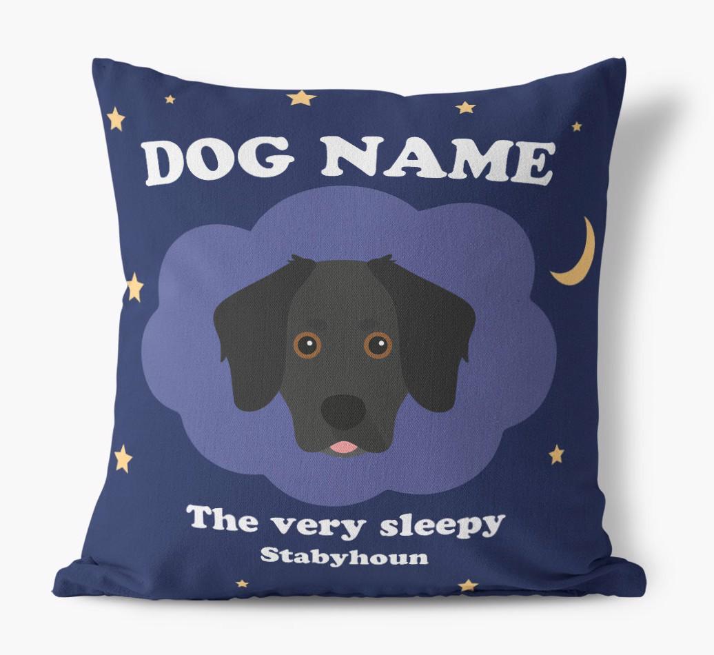Very Sleepy: Personalized {breedFullName} Canvas Pillow