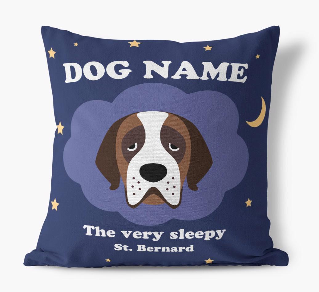 Very Sleepy: Personalized {breedFullName} Canvas Pillow