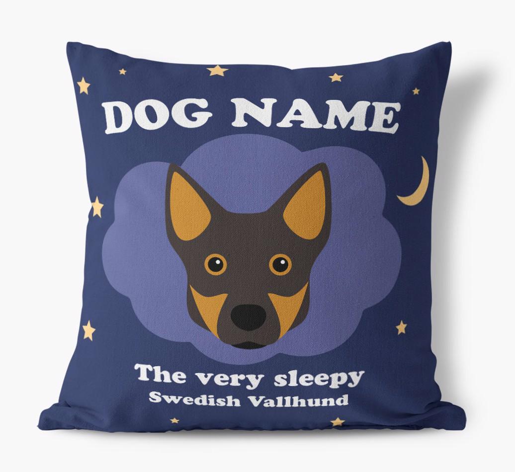 Very Sleepy: Personalized {breedFullName} Canvas Pillow