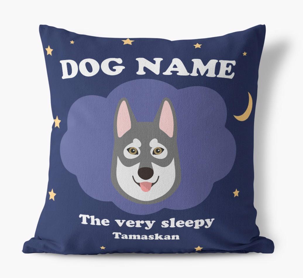 Very Sleepy: Personalized {breedFullName} Canvas Pillow