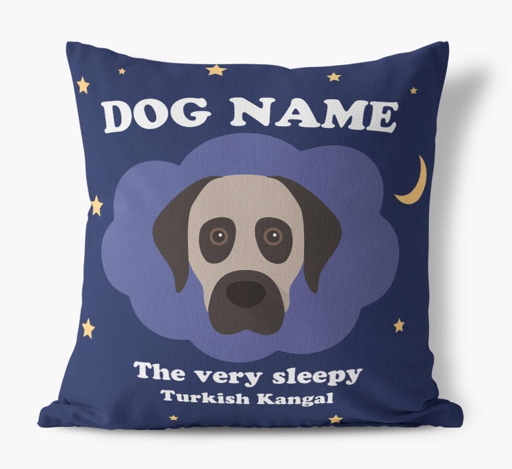 Very Sleepy: Personalized {breedFullName} Canvas Pillow
