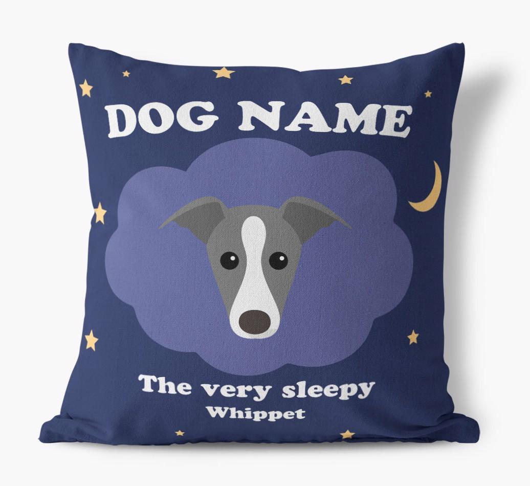 Very Sleepy: Personalised {breedFullName} Canvas Cushion
