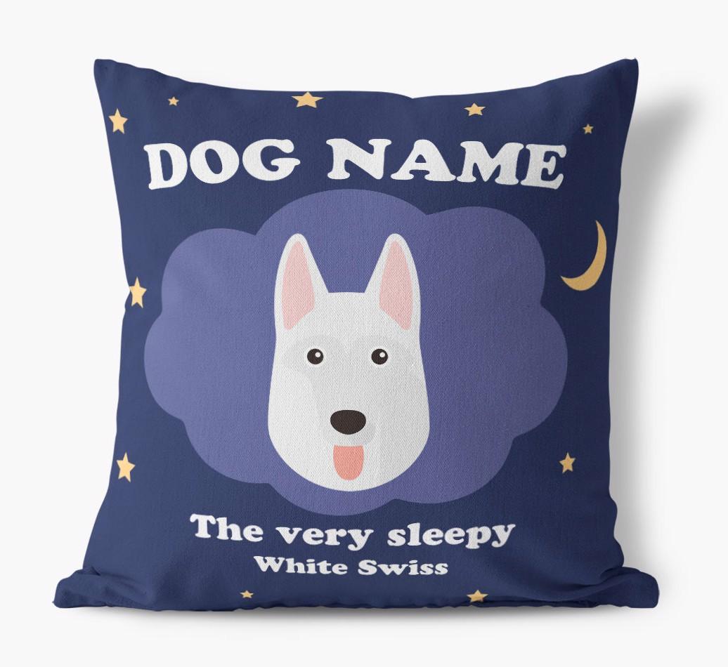 Very Sleepy: Personalized {breedFullName} Canvas Pillow