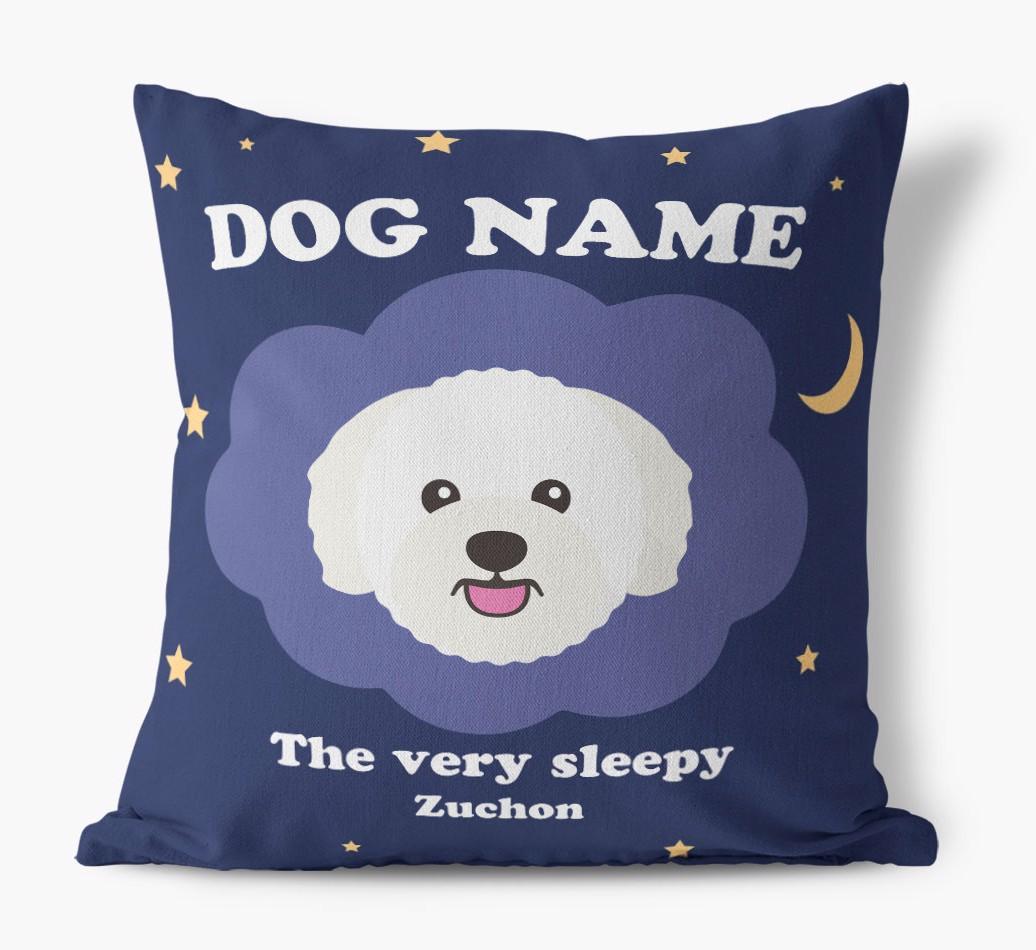 Very Sleepy: Personalized {breedFullName} Canvas Pillow