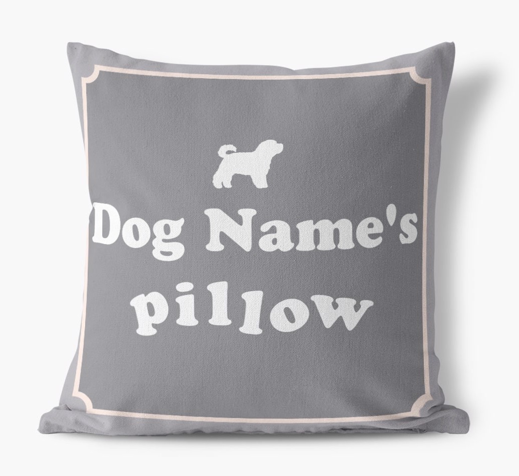 {dogsName}'s Pillow: Personalised {breedFullName} Canvas Cushion