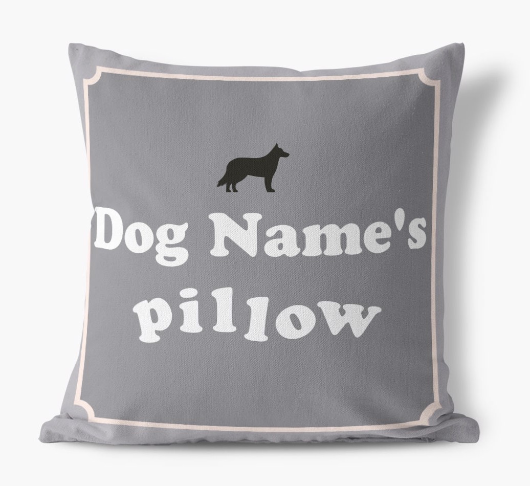 {dogsName}'s Pillow: Personalised {breedFullName} Canvas Cushion