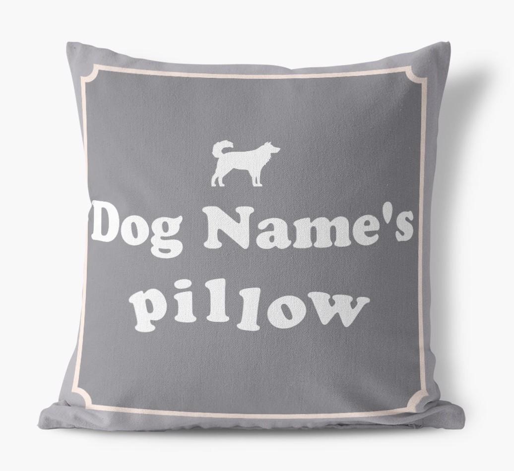 {dogsName}'s Pillow: Personalized {breedFullName} Canvas Pillow