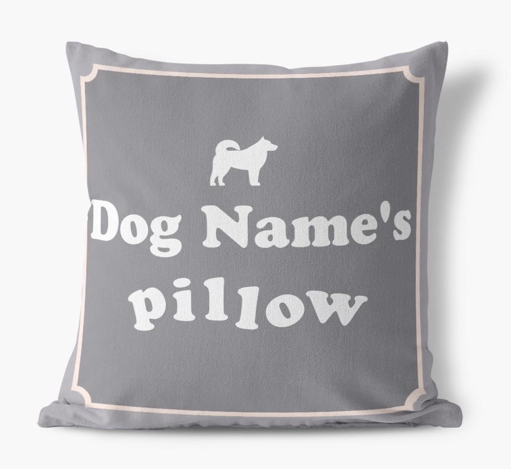 {dogsName}'s Pillow: Personalized {breedFullName} Canvas Pillow