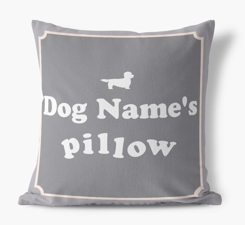 {dogsName}'s Pillow: Personalized {breedFullName} Canvas Pillow