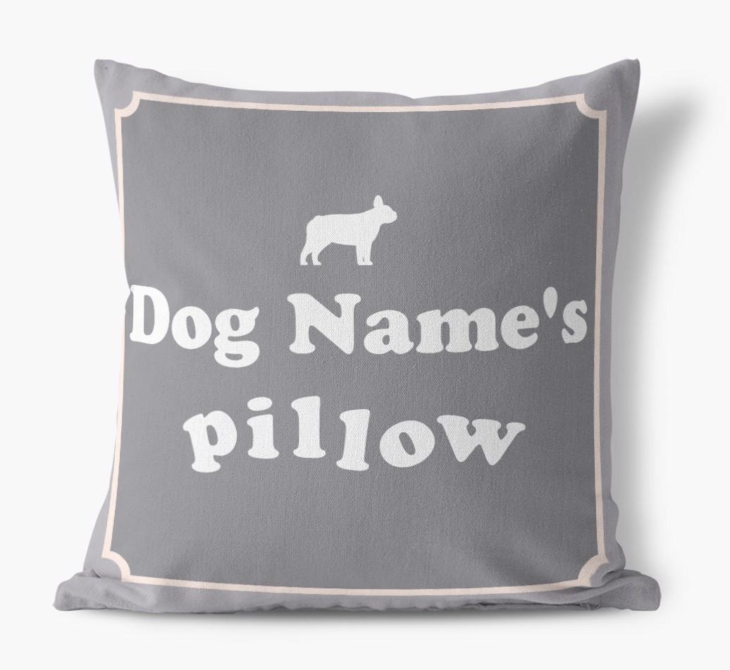 {dogsName}'s Pillow: Personalised {breedFullName} Canvas Cushion