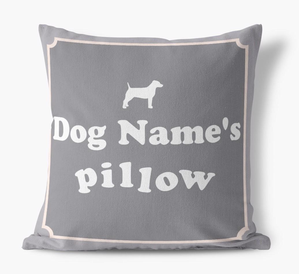 {dogsName}'s Pillow: Personalised {breedFullName} Canvas Cushion