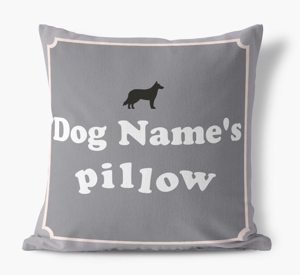 {dogsName}'s Pillow: Personalized {breedFullName} Canvas Pillow