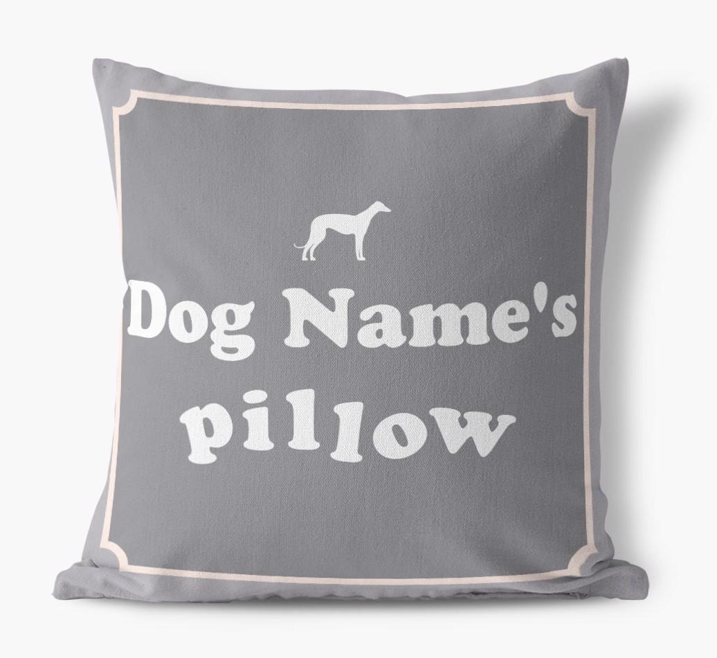 {dogsName}'s Pillow: Personalised {breedFullName} Canvas Cushion