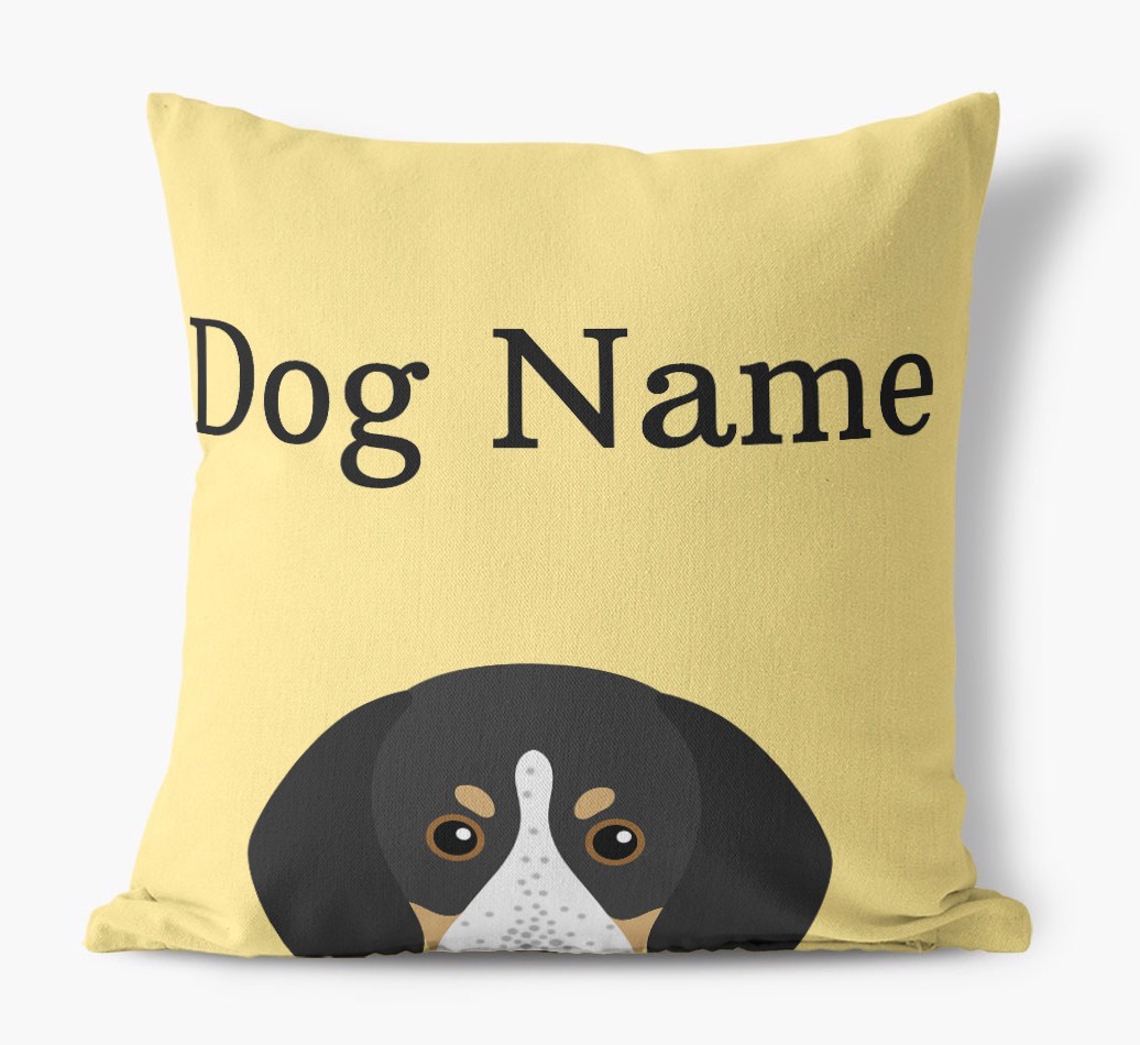 {dogsName}'s Icon & Name: Personalised {breedFullName} Canvas Cushion