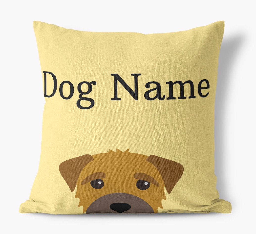 {dogsName}'s Icon & Name: Personalised {breedFullName} Canvas Cushion