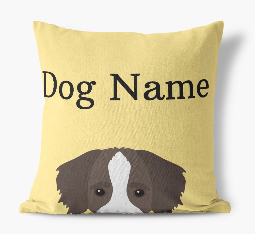 {dogsName}'s Icon & Name: Personalised {breedFullName} Canvas Cushion