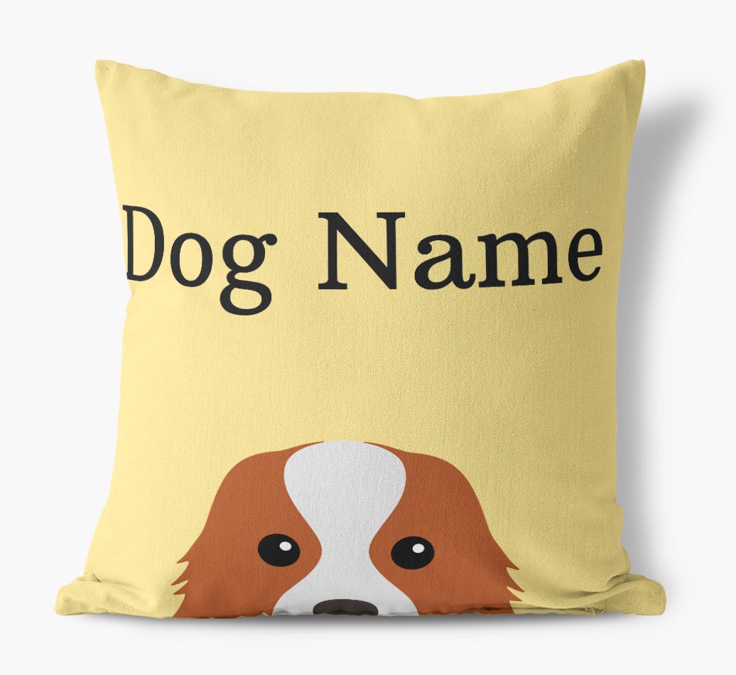 {dogsName}'s Icon & Name: Personalised {breedFullName} Canvas Cushion