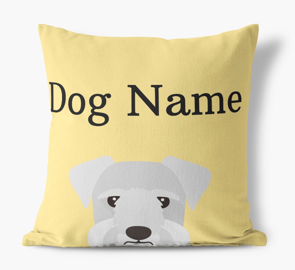 {dogsName}'s Icon & Name: Personalised {breedFullName} Canvas Cushion