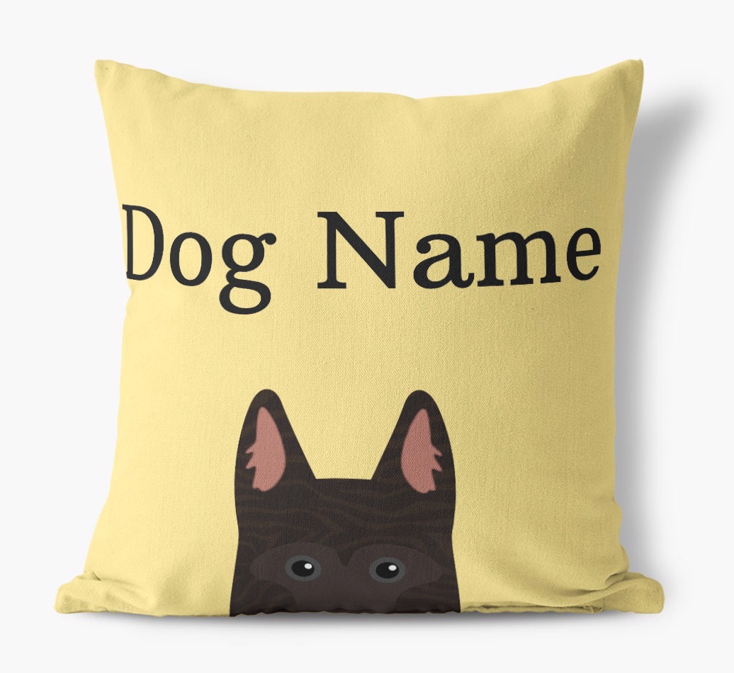 {dogsName}'s Icon & Name: Personalised {breedFullName} Canvas Cushion