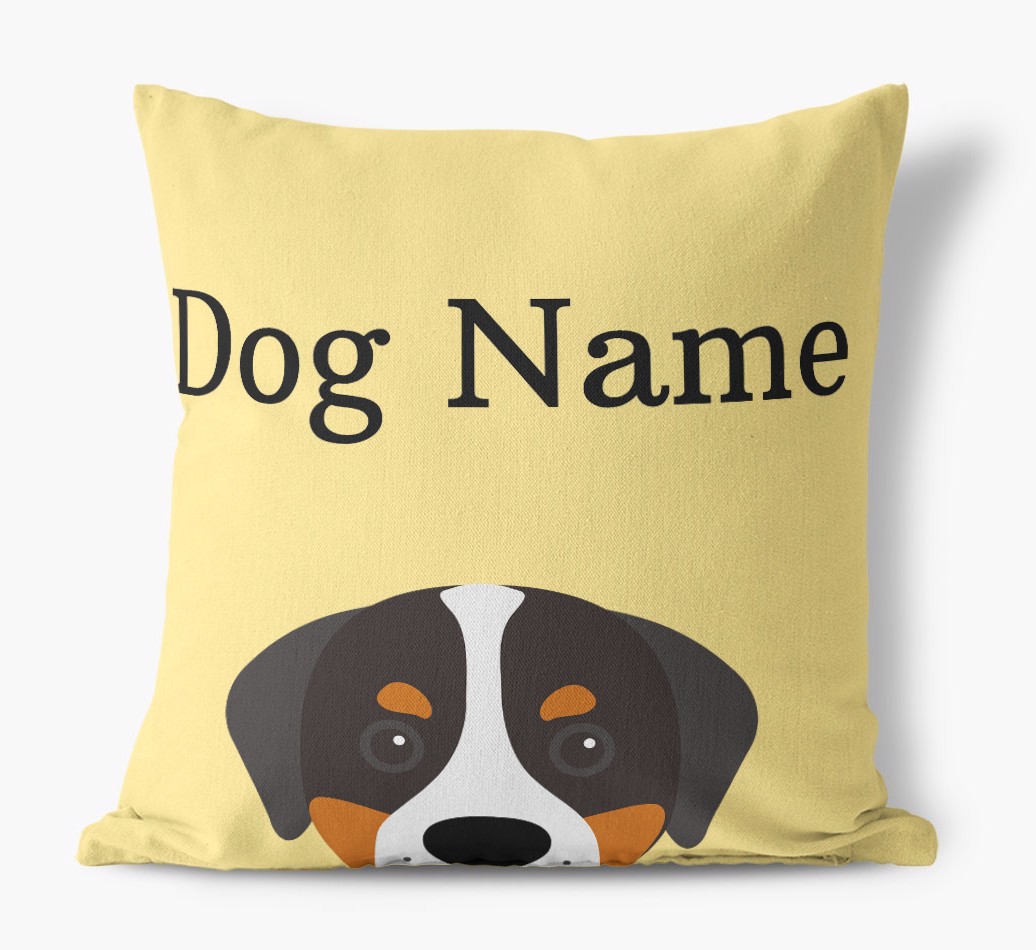 {dogsName}'s Icon & Name: Personalised {breedFullName} Canvas Cushion