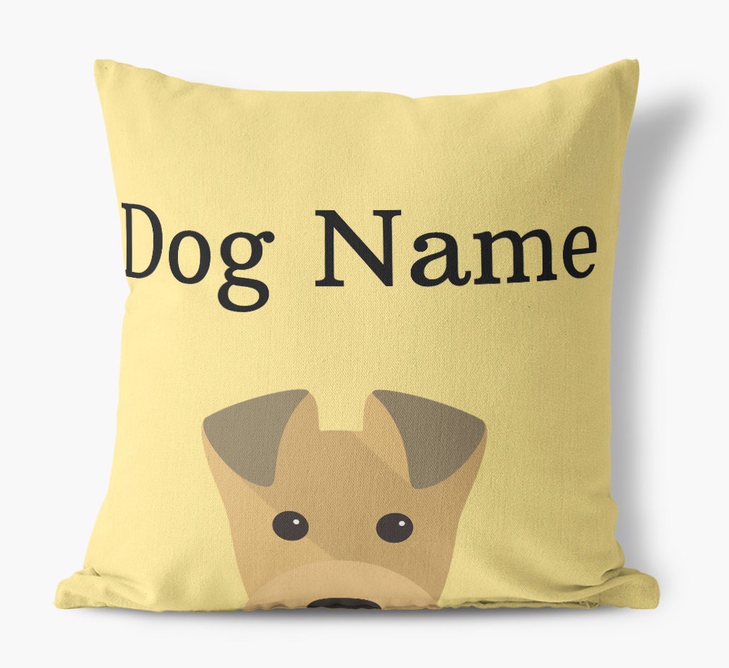 {dogsName}'s Icon & Name: Personalised {breedFullName} Canvas Cushion