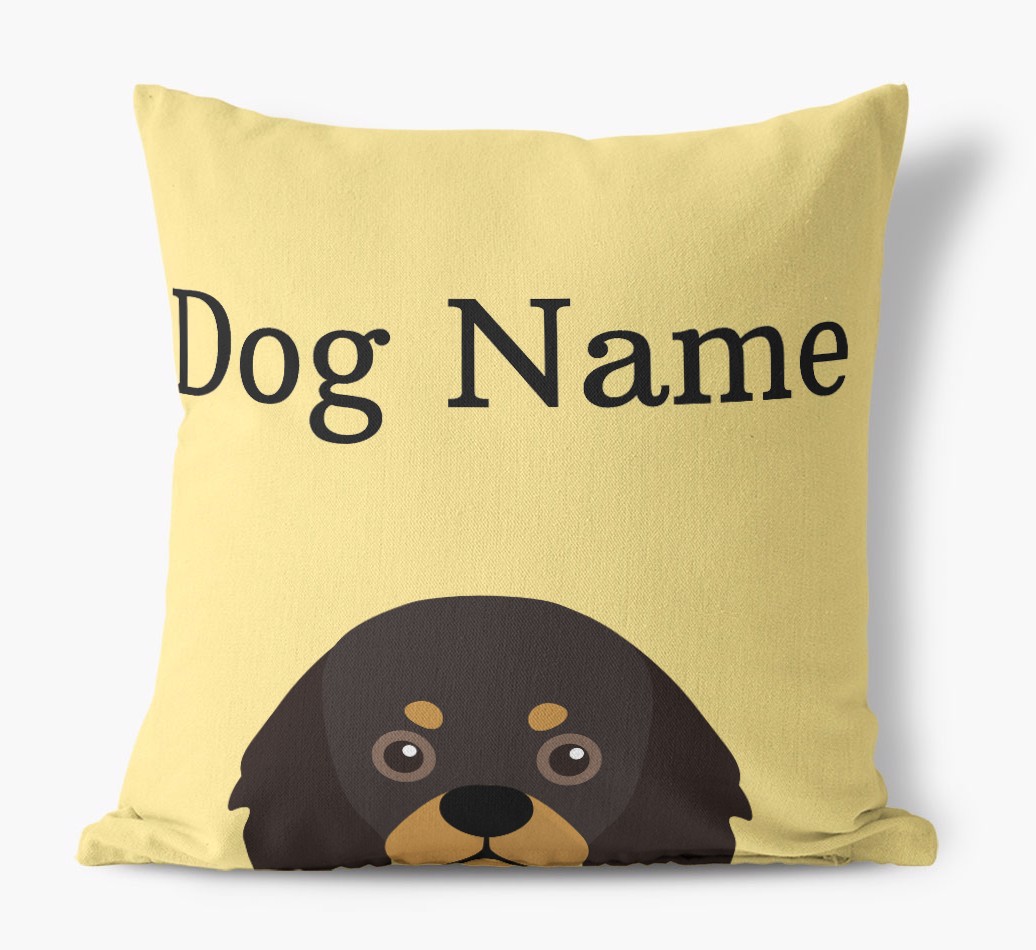 {dogsName}'s Icon & Name: Personalised {breedFullName} Canvas Cushion