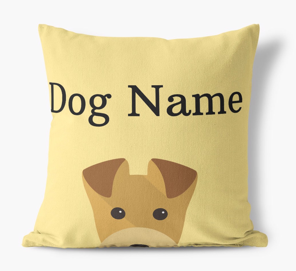 {dogsName}'s Icon & Name: Personalised {breedFullName} Canvas Cushion