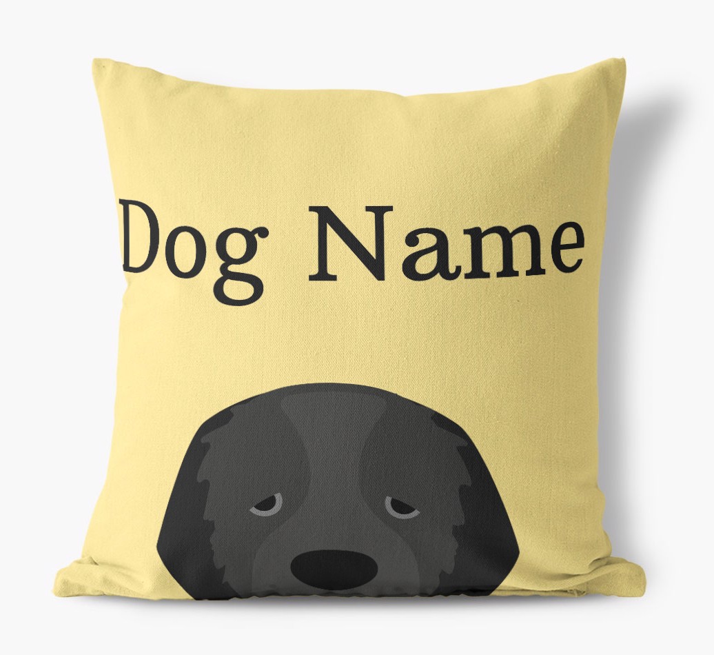 {dogsName}'s Icon & Name: Personalised {breedFullName} Canvas Cushion