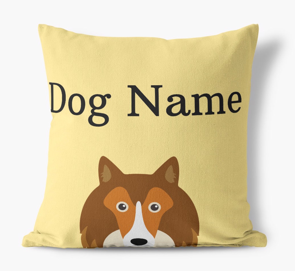 {dogsName}'s Icon & Name: Personalised {breedFullName} Canvas Cushion