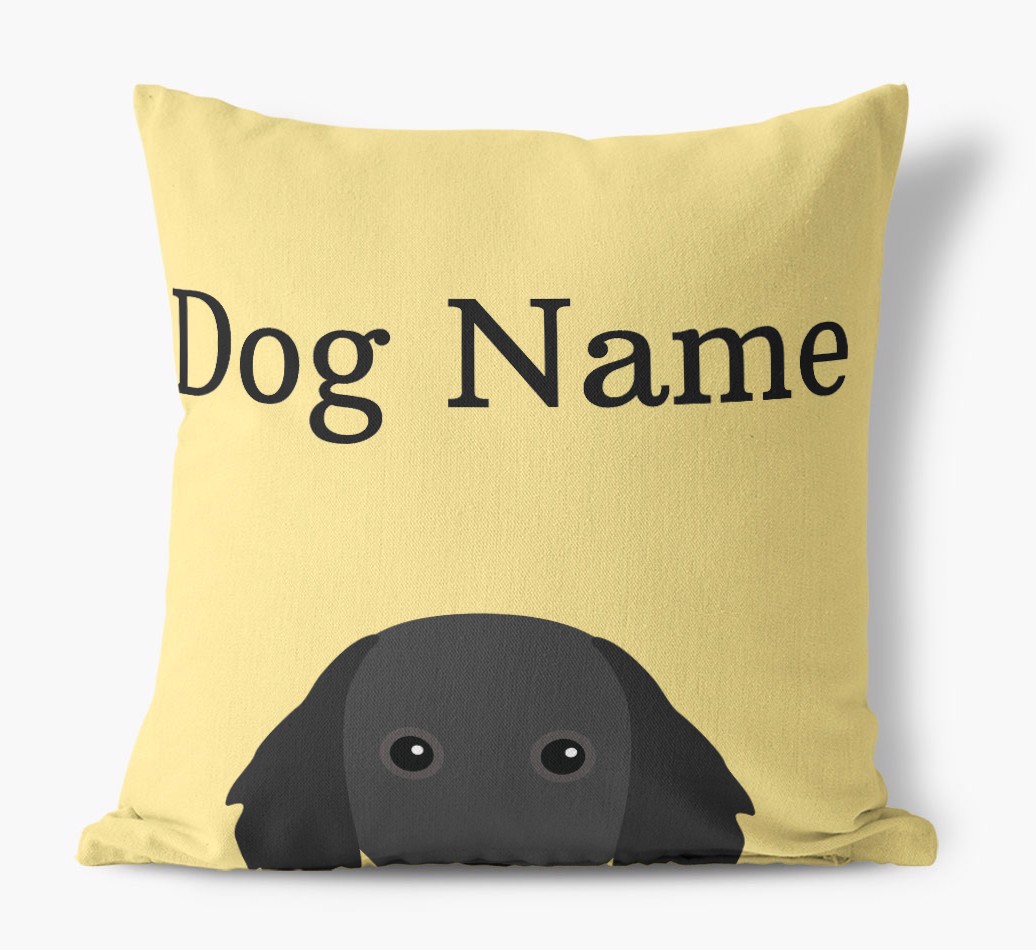 {dogsName}'s Icon & Name: Personalised {breedFullName} Canvas Cushion
