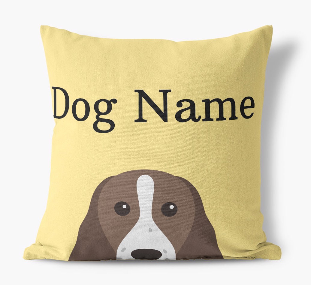 {dogsName}'s Icon & Name: Personalised {breedFullName} Canvas Cushion
