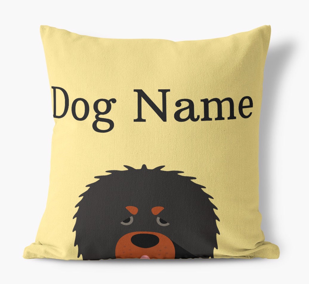 {dogsName}'s Icon & Name: Personalised {breedFullName} Canvas Cushion