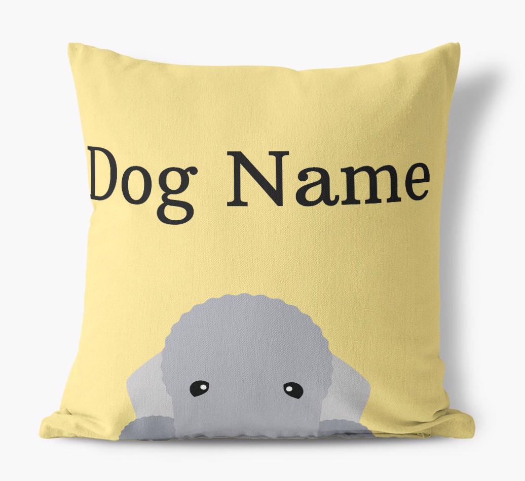 {dogsName}'s Icon & Name: Personalized {breedFullName} Canvas Pillow