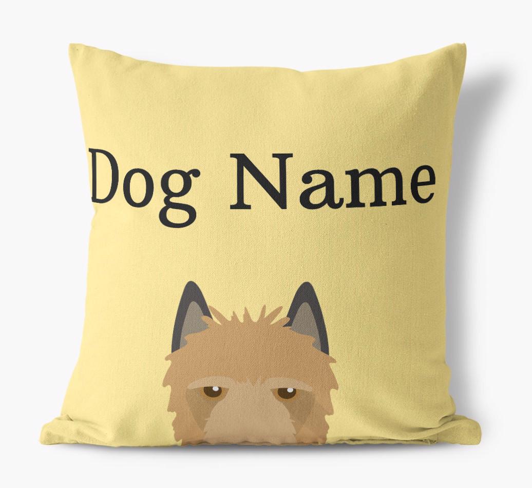 {dogsName}'s Icon & Name: Personalized {breedFullName} Canvas Pillow
