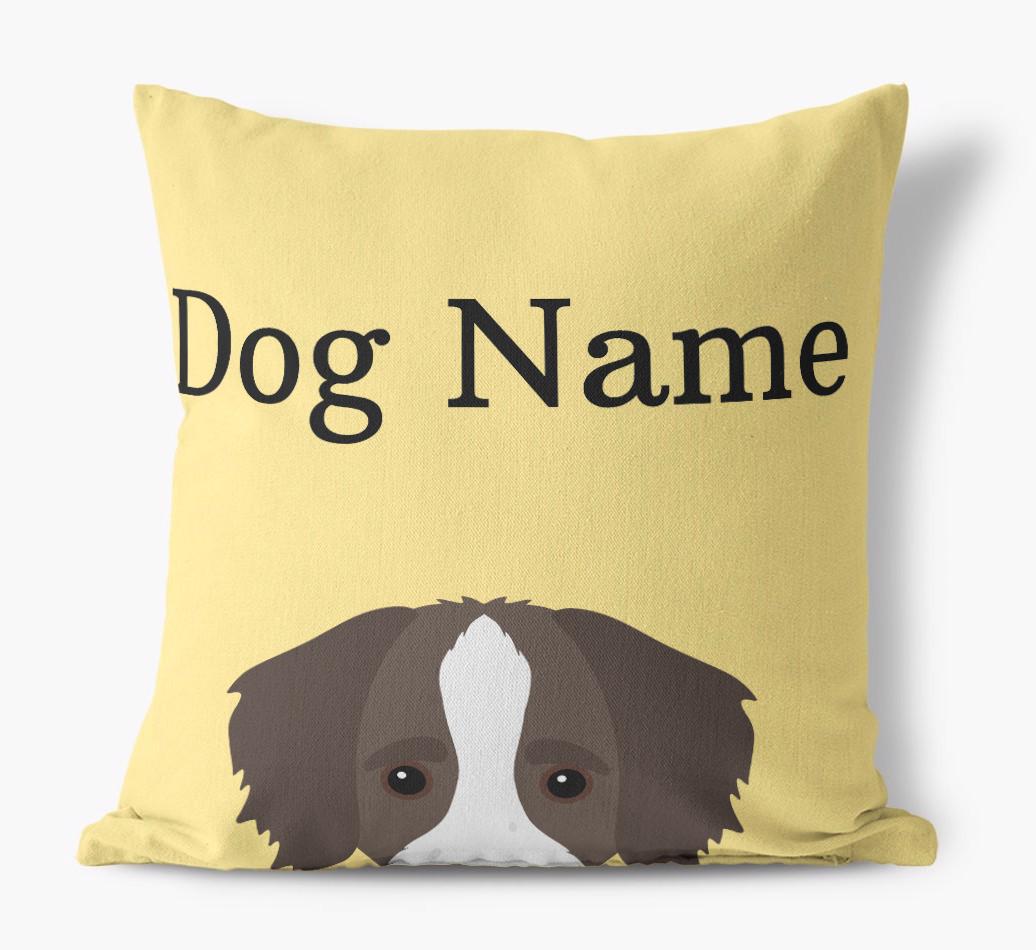 {dogsName}'s Icon & Name: Personalized {breedFullName} Canvas Pillow